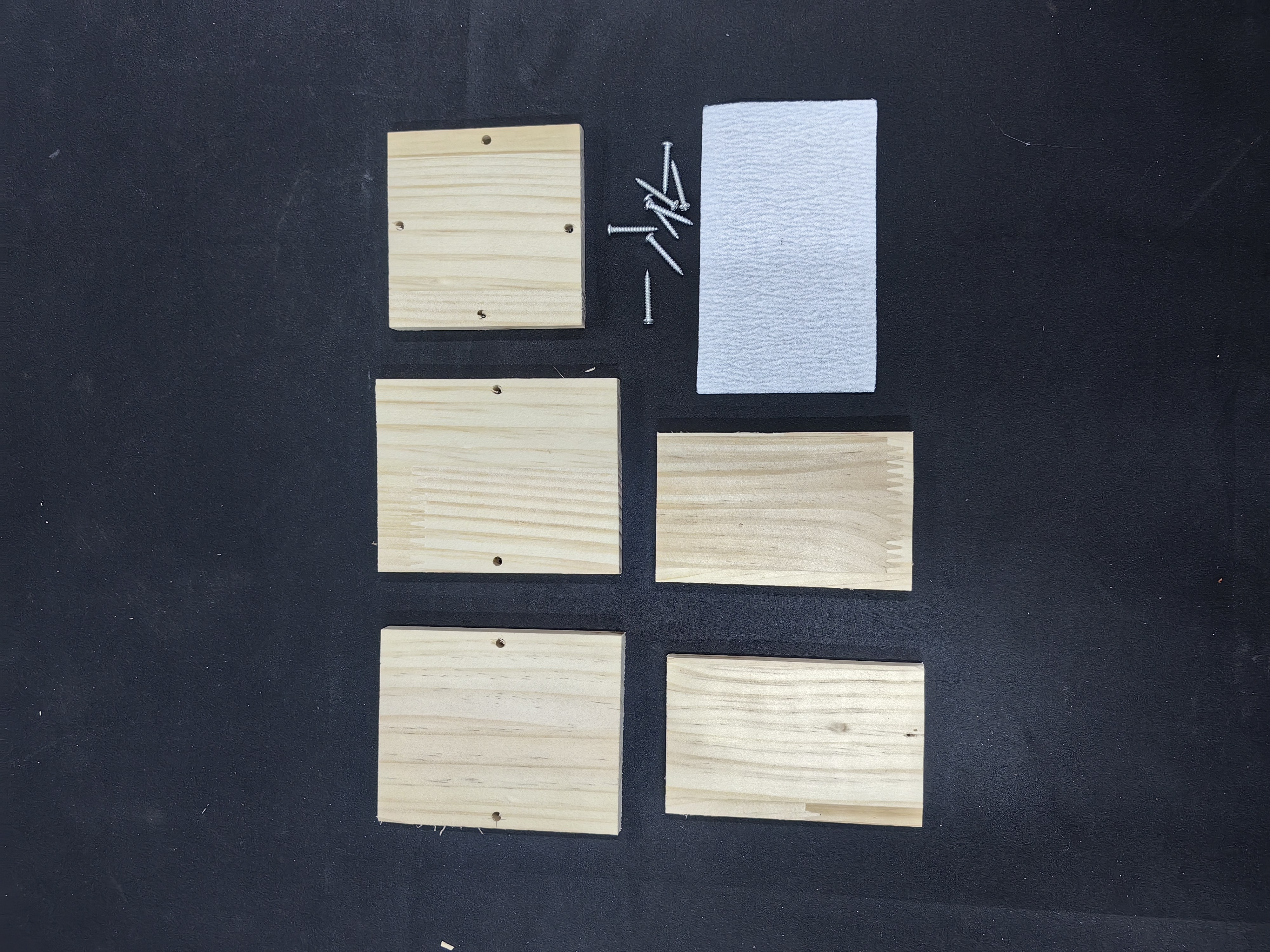 纯实木劳技课材料包笔筒DIY手工小学科学拧螺丝用小笔筒制作自制