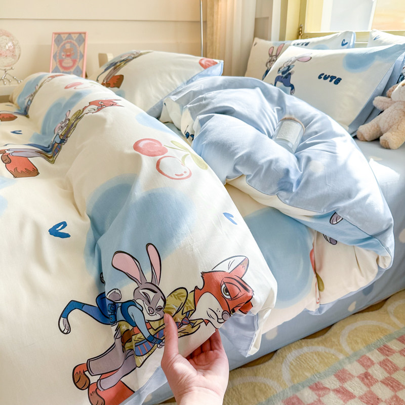 卡通纯棉四件套全棉迪士尼正品