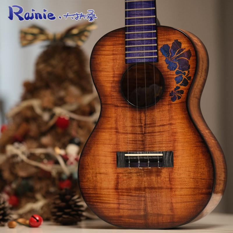 Rainie 大扶桑 夏威夷相思木全单手工26寸尤克里里小吉他 ukulele