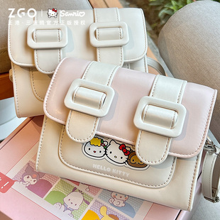 HelloKitty正版 凯蒂猫剑桥包女 玉桂狗小方包单肩斜挎包女生礼物