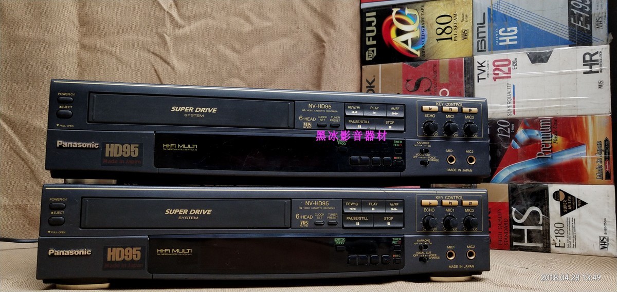 日本制造松下NV-HD95立体声6磁头家用VHS老录像机HIFI发烧录音机