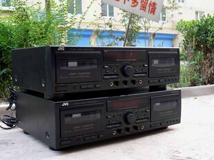 JVC TD-W718 磁带卡座机 专业录音卡座 双卡座录音功能三马达工作