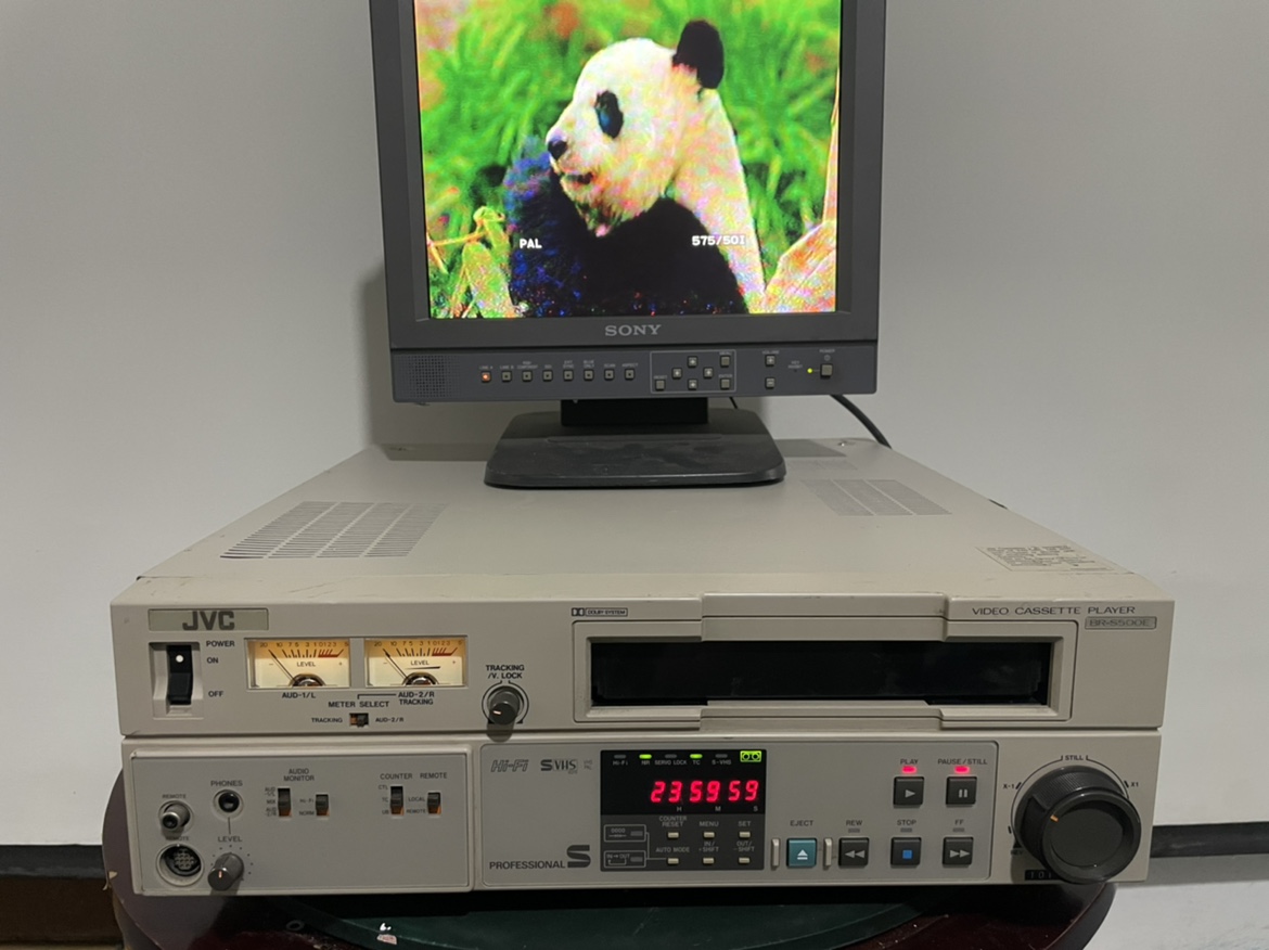 JVC/杰伟世SVHS录像机BR-S500E 金属带录像机，高带放像机