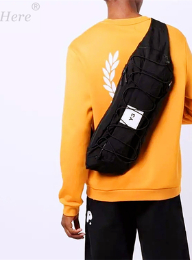 Y-3腰包男女同款黑色标贴锦纶拉链单肩包斜背包HA6522 X BODY BAG