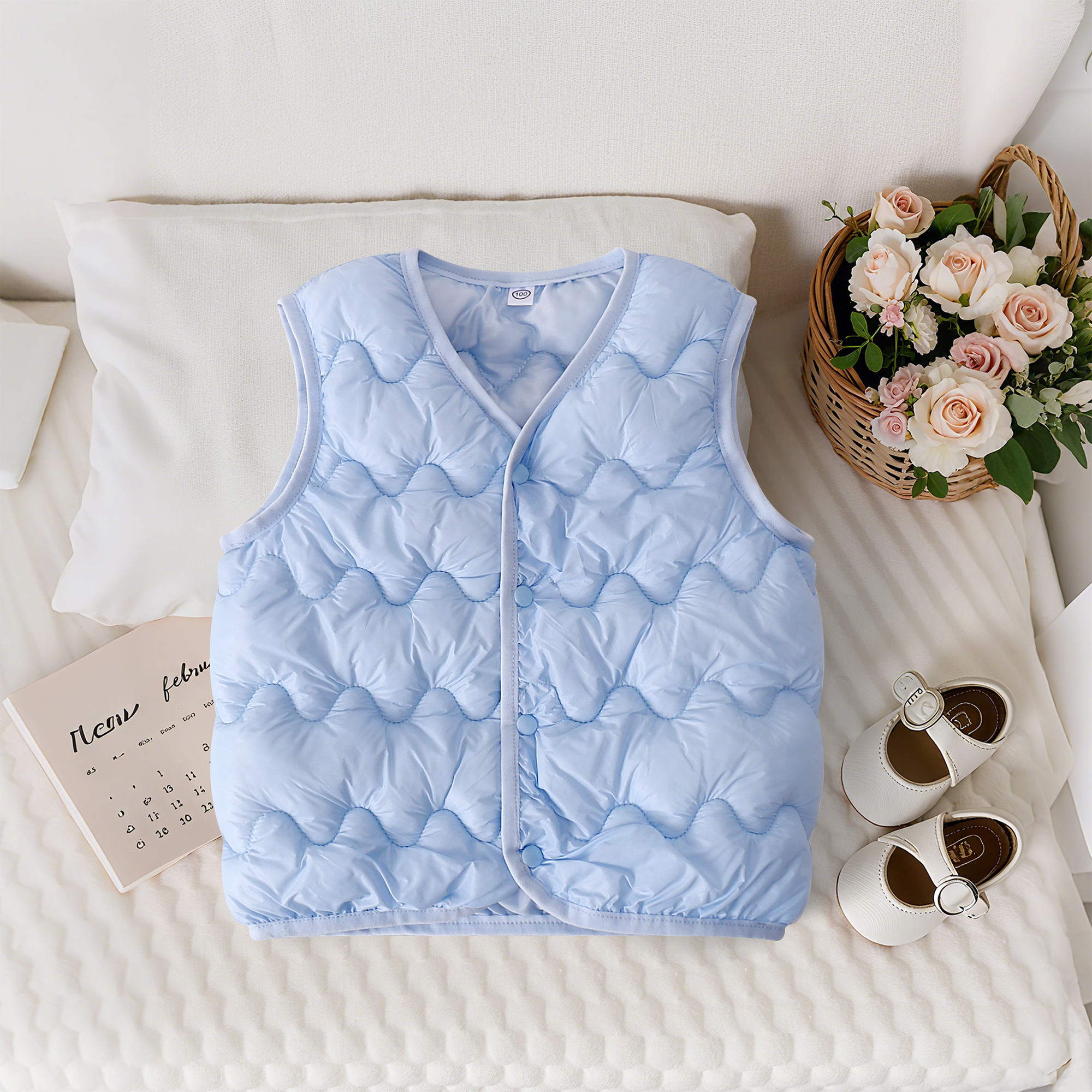 儿童羽绒棉马甲宝宝秋冬新款背心男女童马夹中小童春秋外穿坎肩