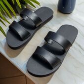 男士 泰国拖鞋 二字套脚简约拖鞋 沙滩静音越南超轻便橡胶泡沫底外穿