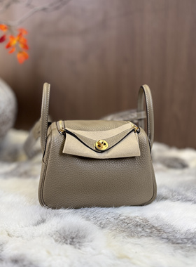 迷你Ld纯手工蜡线缝制进口tc皮8Q 马尔法米金扣女包斜挎包