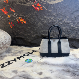 2新款 Garden23花园包mini手提包negonda皮拼帆布黑白熊猫色纯手工