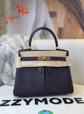 lakis28双拉链凯莉包手工定制H家swift皮枣棕色T3金扣单肩手提包