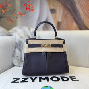 lakis28双拉链凯莉包手工定制H家swift皮枣棕色T3金扣单肩手提包