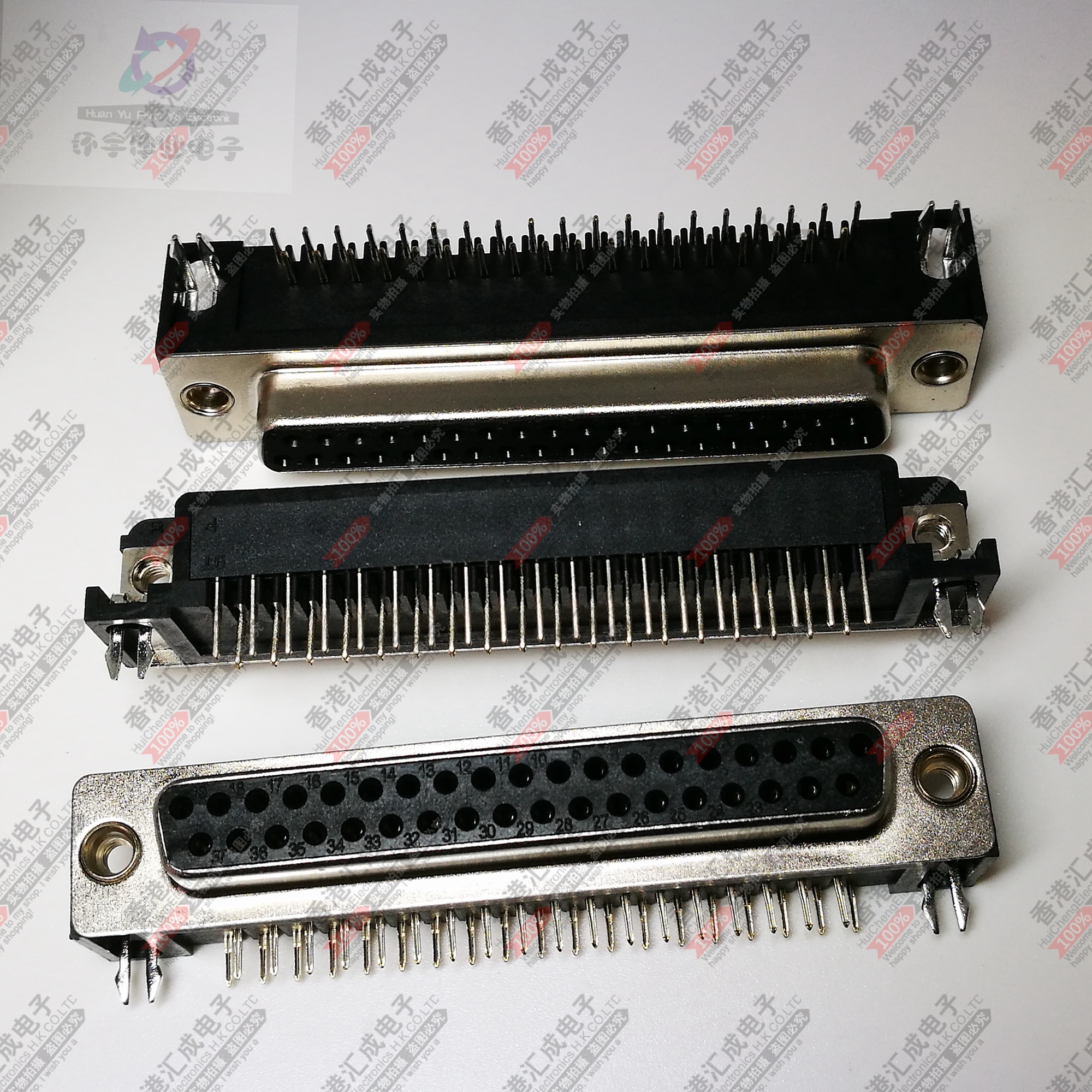 182-037-213R531 D-SUB RCPT 37POS SOLDER DB37 母头连接器 原装