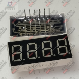 HSN-3641BS 0.36英寸数码管高亮红色 红光 4位共阳 12脚