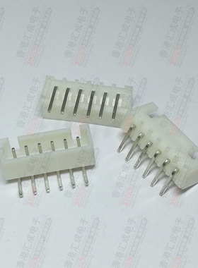 TJC3 XH2.54AW-6P 2.54MM-6P 6P 弯针白色针座 插座弯脚
