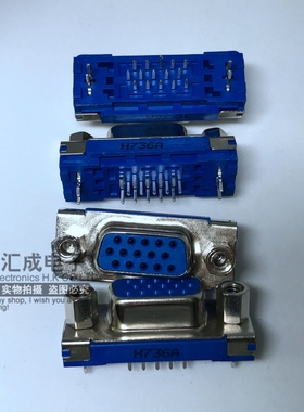 ZDADA1-1W26-4F 15针带螺母,蓝色防潮 D-SUB 15P 连接器 全新原装