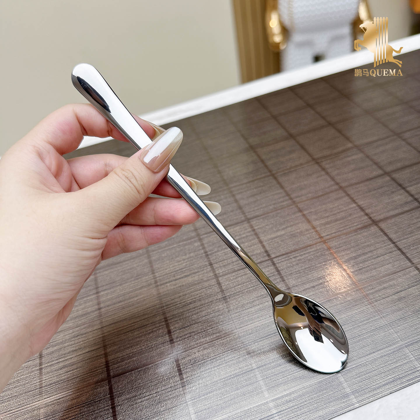 2只装不锈钢长柄搅拌勺创意咖啡冰勺奶粉搅拌棒蜂蜜勺子