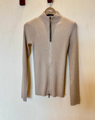 2025秋冬新款半高领拉链针织开衫女修身显瘦毛衣外套上衣