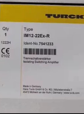 图尔克安全栅IM12-22Ex-R/24VDC,美国ES-FA-11AA 02628  全新议价
