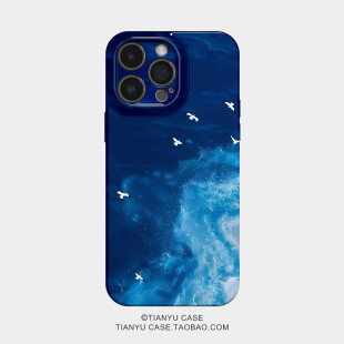 16promax手机壳华为pura70小米17 适用于iPhone17 15一加ACE3V软opporeon14荣耀X60苹果15 简约 碧海翔羽