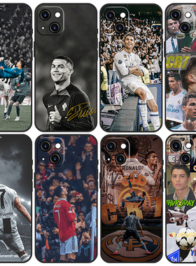 C罗适用苹果15/14Pro手机壳iPhone15Pro max硅胶ip14Plus全包13mini小米oppo一加华为iqoo磨砂16软壳防摔足球