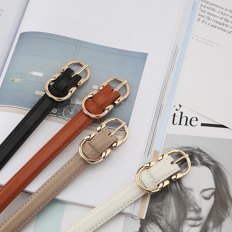 韩国东大门2021年新款韩版百搭小腰带女连衣裙夏学生牛仔裤窄皮带