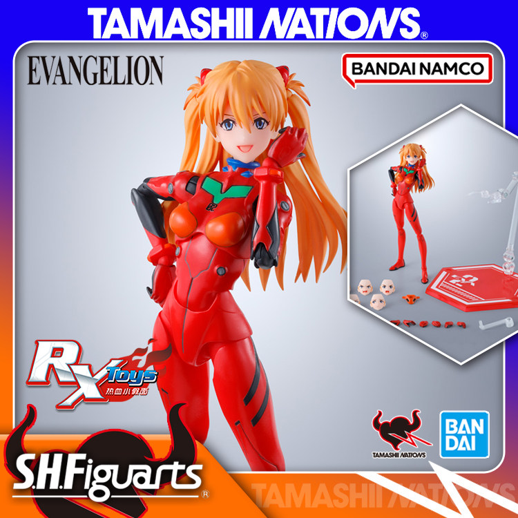 现货 万代 SHF 新世纪福音战士 EVA 明日香 战斗服 手办可动人偶