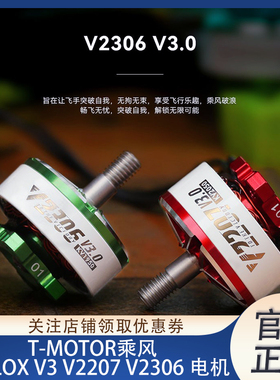 T-Motor乘风 Velox V2207 V2306 V3电机 4-6S 5寸 FPV穿越机竞速