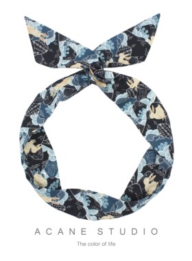 ACANE 藏蓝色和风山丘兔子可爱文艺复古小清新韩国日系兔耳朵发饰