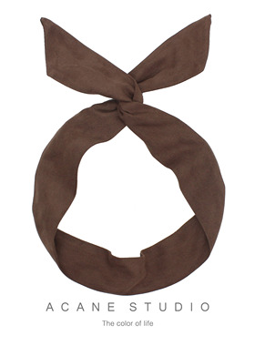 ACANE 麂皮绒美拉德复古个性文艺气质网红棕色系欧美兔耳朵发带箍