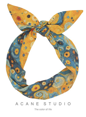 ACANE 油画星空气质文艺复古小清新日系韩国打结铁丝宽发带头饰品