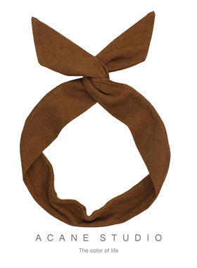 ACANE 灯芯绒纯色美拉德文艺复古气质甜美兔耳朵森女系发带头饰品