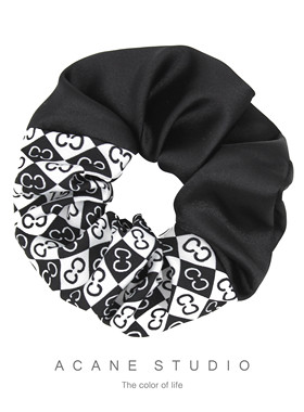 ACANE 字母撞色大牌文艺复古气质个性高档欧美大肠发圈绳头饰品