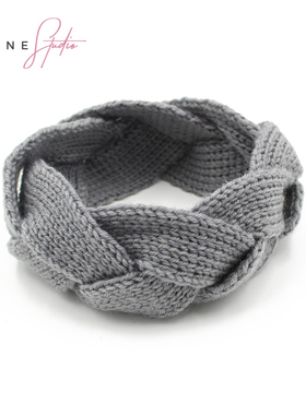 ACANE 韩国毛线针织弹力麻花复古气质秋冬季宽包头发带发箍头饰品