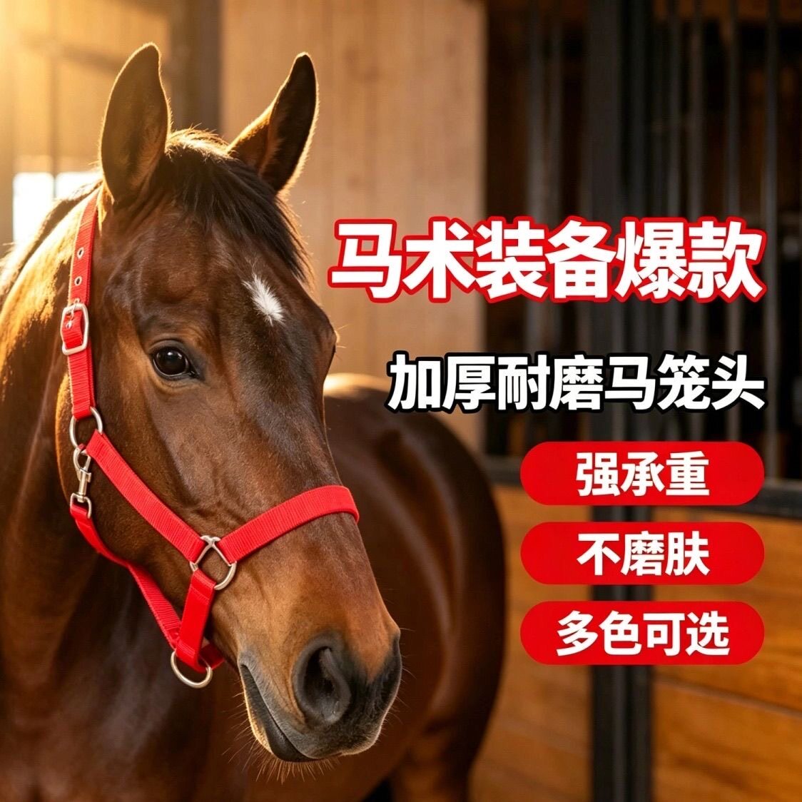 迪凯马具马术龙套牵引马具绳笼头合金配件调教龙头套拴马装备包邮