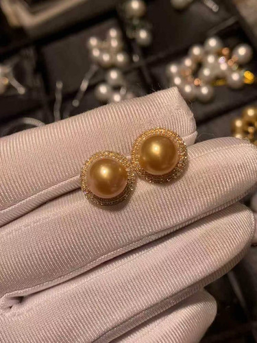 素缘天然珍珠耳坠耳钉