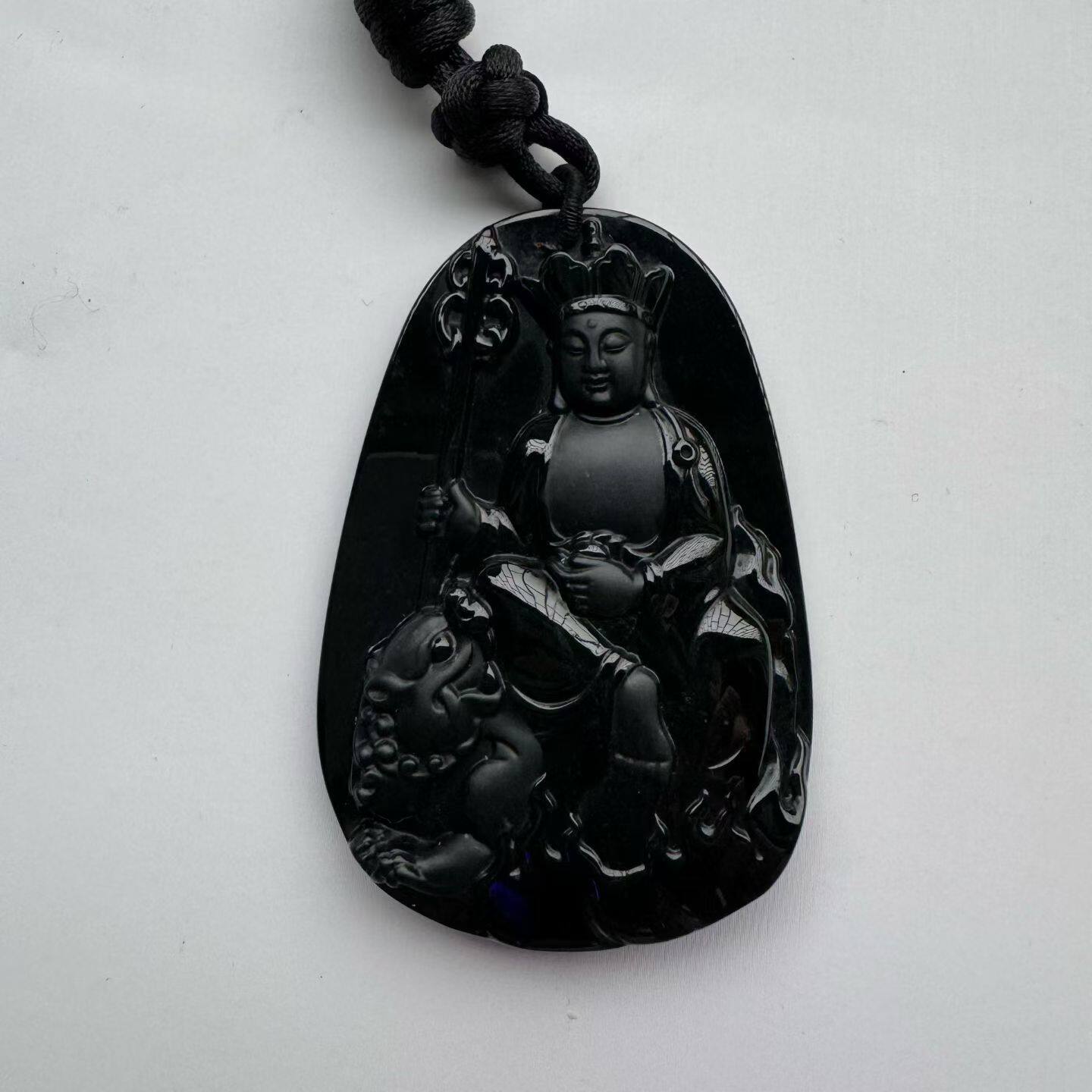 墨翠地藏王吊坠 冰种翡翠