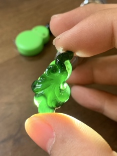 叶子吊坠 天然翡翠墨翠