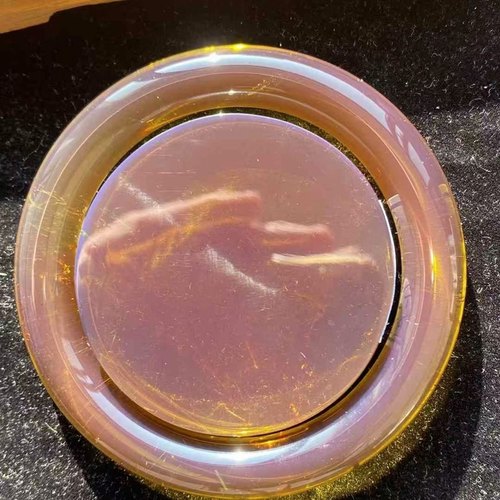 素缘缅甸天然琥珀手镯1210紫绿双茶色玉镯圈口57镯子蜜蜡套装