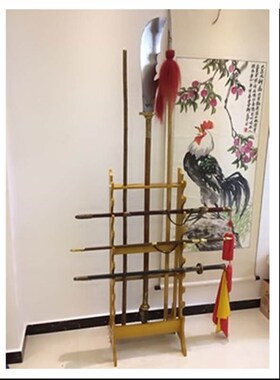 龙泉镇宅宝剑架子实木8层9层10层落地刀剑架多层冷兵器展示笛箫架