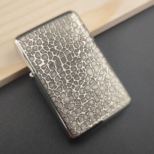 佐罗790白铜深雕陨石坑煤油打火机石网纹凹凸质感精雕私人定制