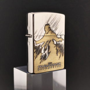 佐罗三代肖申克的救赎主题煤油打火机黄铜镀镍白镍精雕可私人定制