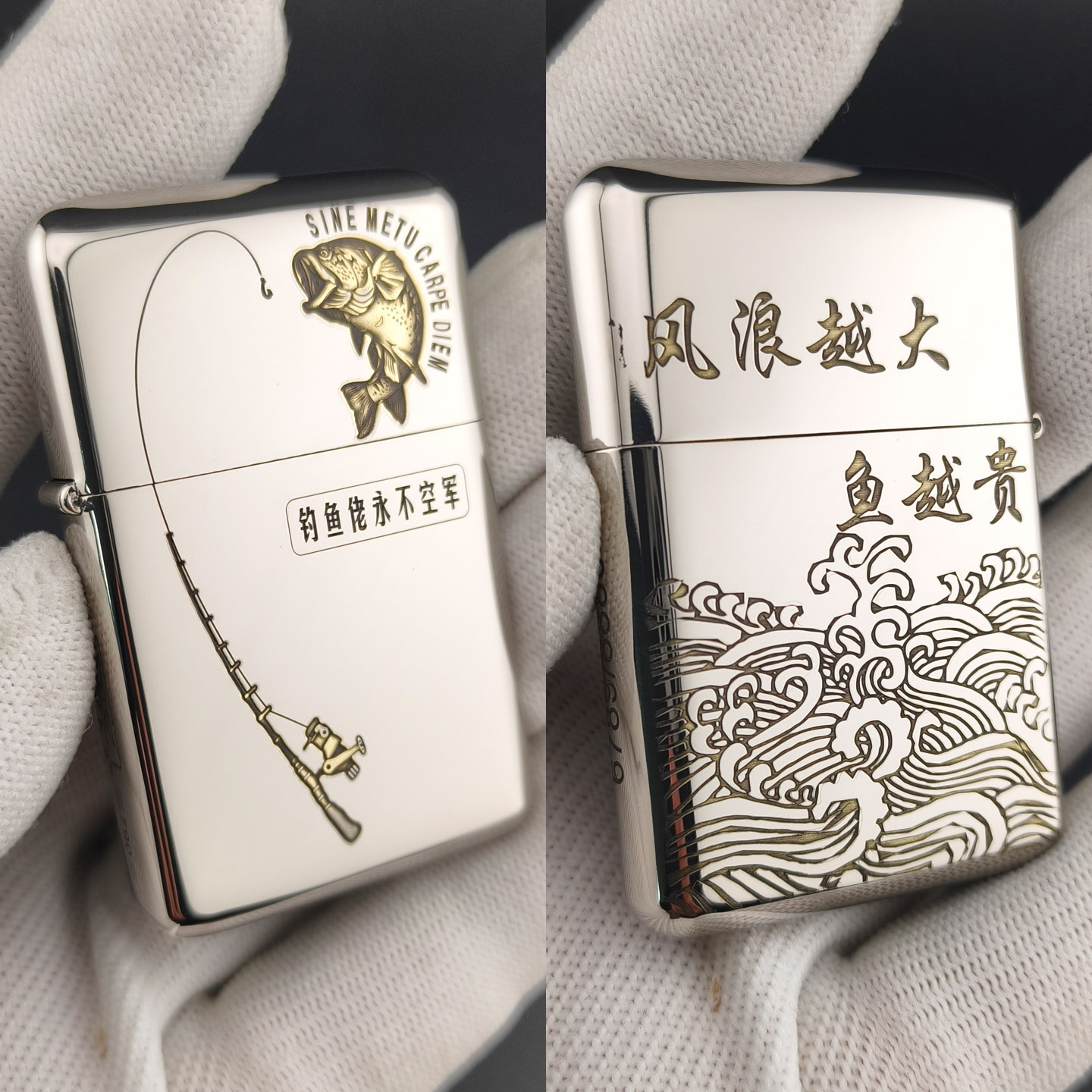 佐罗790白镍三代煤油打火机雕刻