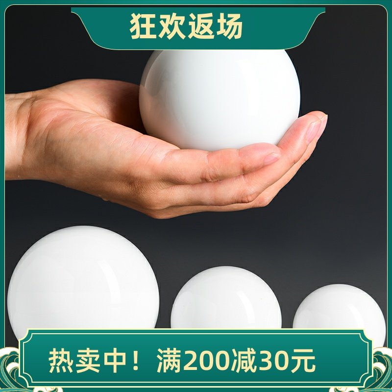 大小号乳白色办公室招财水晶球