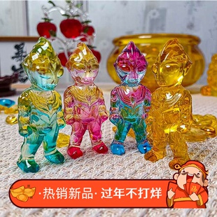 黄水晶奥特曼迪迦赛罗捷德泽塔欧布玩具手办模型儿童礼物客厅装饰