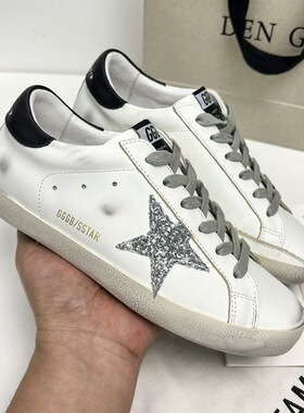 GG做旧星星小脏鞋女2025夏季新款百搭男板鞋内增高脏脏牛皮小白鞋