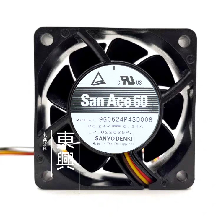 全新SanAce6025 9G0624P4H001/S001 4线PWM长寿命调速散热风扇24V