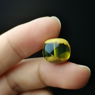 天然原矿琥珀金珀金兰老型溶洞单珠顶珠念珠手串文玩配饰星月金刚