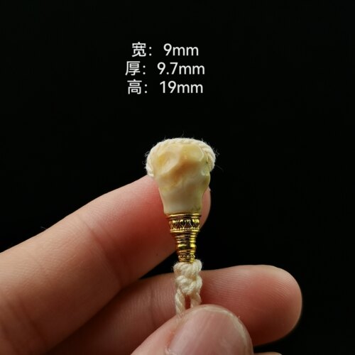 天然原矿琥珀蜜蜡无相分体三通白蜡沁色红皮奥利奥文玩手串配饰珠