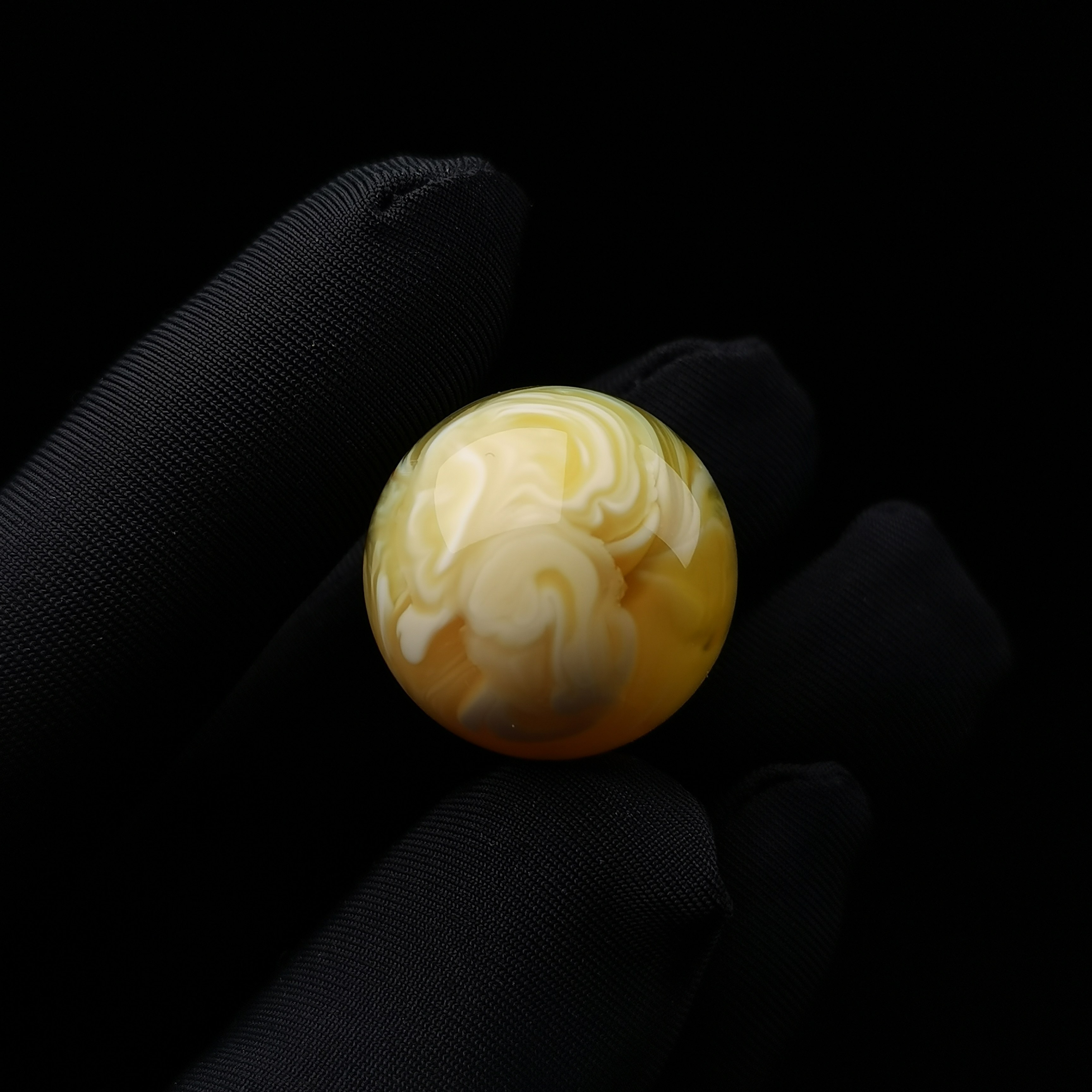 天然原矿拉丝金绞白蛋黄琥珀蜜蜡干白花蜜蜡腰珠顶珠念珠手串配饰