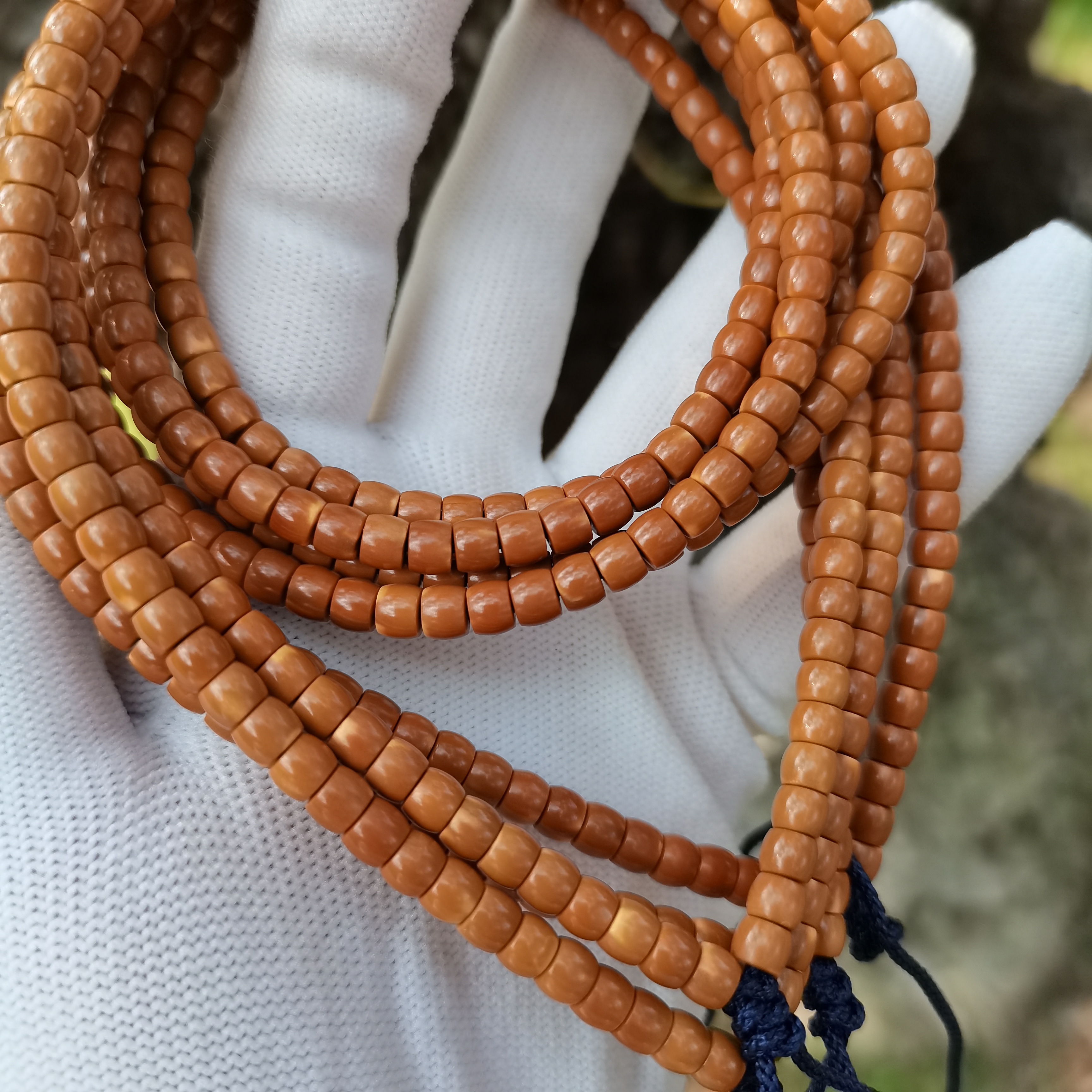 橄榄核尖108直切文玩素籽国产橄榄核佛珠5mm手链老型桶珠念珠盘玩