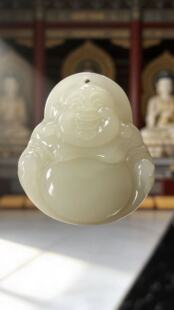 寺庙结缘弥勒佛吊坠女玉佛玉坠小佛公玉石玉佩马年本命年礼物